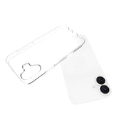 For iPhone 16 Plus Water-resistant Texture TPU Phone Case(Transparent)