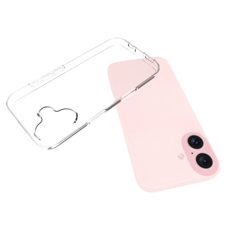 For iPhone 16 Water-resistant Texture TPU Phone Case(Transparent)