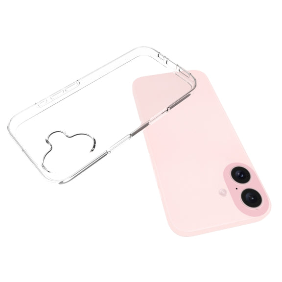 For iPhone 16 Water-resistant Texture TPU Phone Case(Transparent)