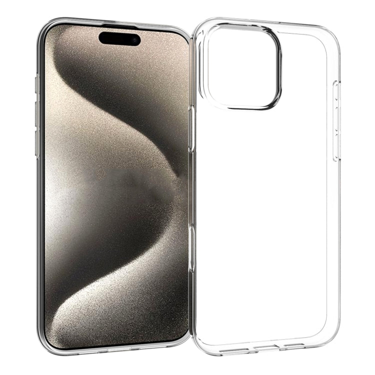 For iPhone 16 Pro Max Water-resistant Texture TPU Phone Case(Transparent)