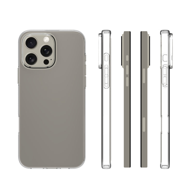 For iPhone 16 Pro Max Water-resistant Texture TPU Phone Case(Transparent)