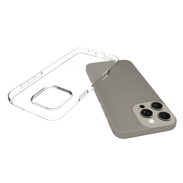 For iPhone 16 Pro Max Water-resistant Texture TPU Phone Case(Transparent)