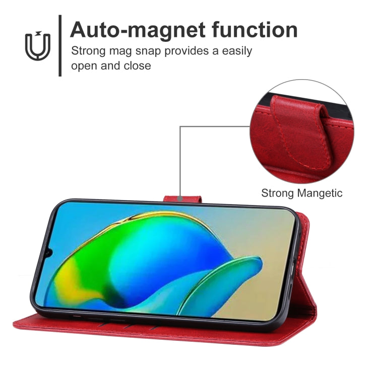 For ZTE Blade V41 Smart Leather Phone Case(Red)