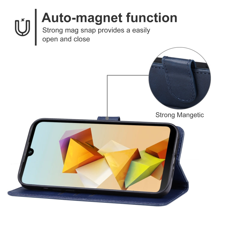 For ZTE Blade A33s Leather Phone Case(Blue)