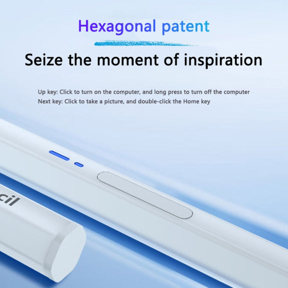 BP19-BL Type-C Universal Magnetic Hexagon Bluetooth Stylus Pen(White)