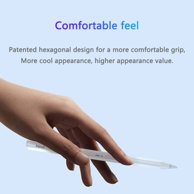 BP19-BL Type-C Universal Magnetic Hexagon Bluetooth Stylus Pen(White)