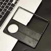 For vivo X Fold3 Pro Cow Pattern Sewing Back Cover Phone Case(Black)