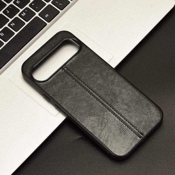 For Google Pixel 9 Sewing Cow Pattern Skin PC + PU + TPU Phone Case(Black)