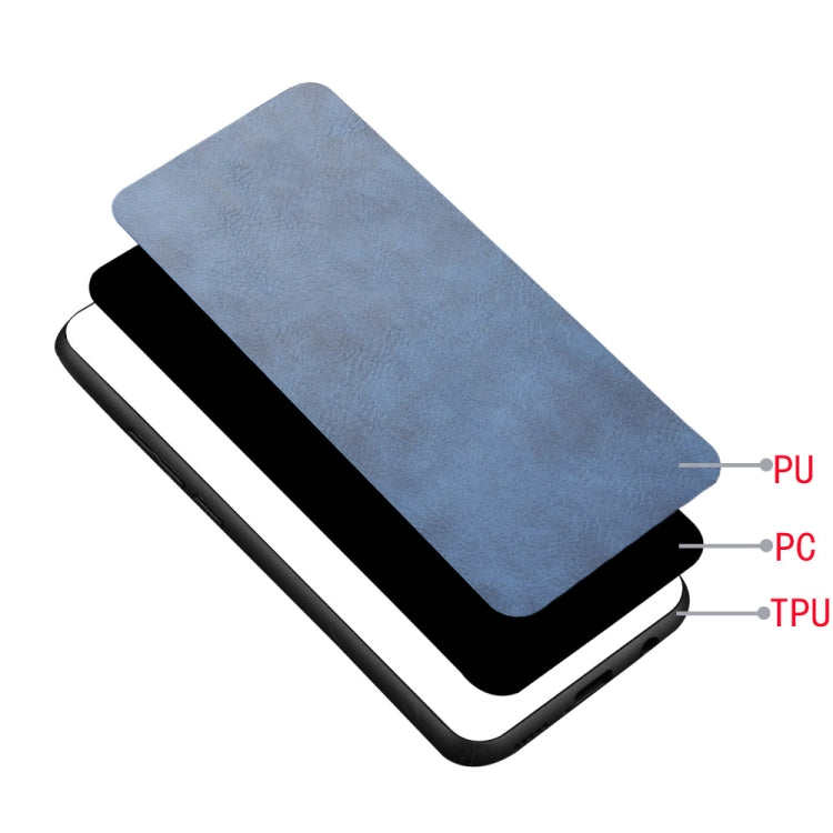 For Google Pixel 9 Sewing Cow Pattern Skin PC + PU + TPU Phone Case(Blue)
