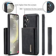 For Samsung Galaxy S24 5G DG.MING M1 Series 3-Fold Multi Card Wallet + Magnetic Phone Case(Black)