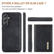 For Samsung Galaxy S24+ 5G DG.MING M1 Series 3-Fold Multi Card Wallet + Magnetic Phone Case(Black)