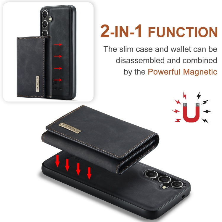 For Samsung Galaxy S24+ 5G DG.MING M1 Series 3-Fold Multi Card Wallet + Magnetic Phone Case(Black)