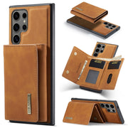 For Samsung Galaxy S24 Ultra 5G DG.MING M1 Series 3-Fold Multi Card Wallet + Magnetic Phone Case(Brown)