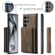 For Samsung Galaxy S24 Ultra 5G DG.MING M1 Series 3-Fold Multi Card Wallet + Magnetic Phone Case(Coffee)