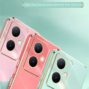 For vivo Y78+ XINLI Straight Edge 6D Electroplate TPU Phone Case(Black)