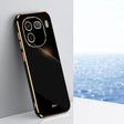 For vivo iQOO 12 5G XINLI Straight Edge 6D Electroplate TPU Phone Case(Black) - iQOO 12 Cases by XINLI | Online Shopping South Africa | PMC TechLife | Buy Now Pay Later Mobicred