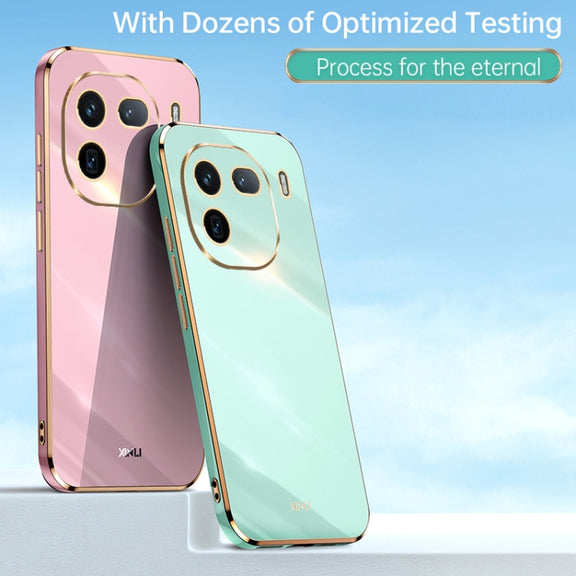 For vivo iQOO 12 5G XINLI Straight Edge 6D Electroplate TPU Phone Case(Black)