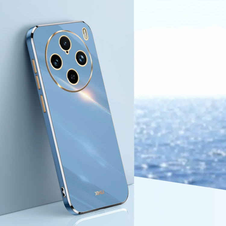 For vivo X100 Pro 5G XINLI Straight Edge 6D Electroplate TPU Phone Case(Celestial Blue)