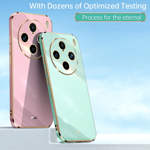 For vivo X100 Pro 5G XINLI Straight Edge 6D Electroplate TPU Phone Case(Hawthorn Red)