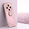 For vivo X100 Pro 5G XINLI Straight Edge 6D Electroplate TPU Phone Case with Ring Holder(Cherry Purple) - vivo Tempered Glass by XINLI | Online Shopping South Africa | PMC TechLife | Buy Now Pay Later Mobicred