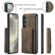 For Samsung Galaxy S24+ 5G DG.MING M2 Series 3-Fold Multi Card Bag + Magnetic Phone Case(Coffee)
