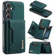 For Samsung Galaxy S24+ 5G DG.MING M2 Series 3-Fold Multi Card Bag + Magnetic Phone Case(Green)