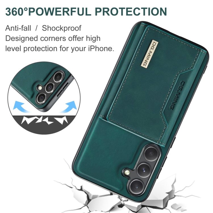 For Samsung Galaxy S24+ 5G DG.MING M2 Series 3-Fold Multi Card Bag + Magnetic Phone Case(Green)