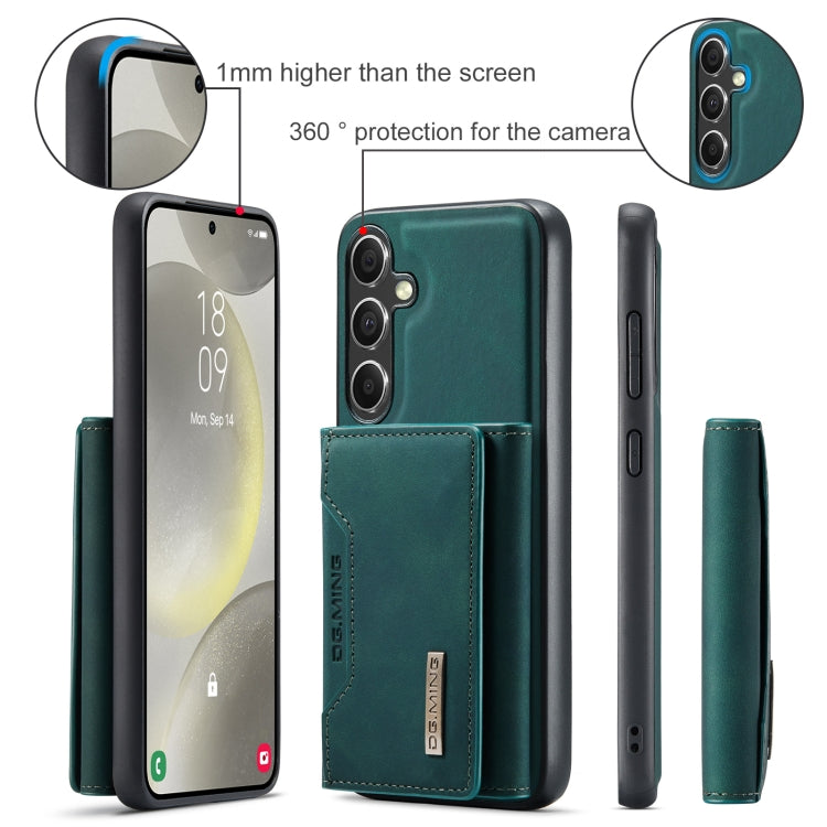 For Samsung Galaxy S24+ 5G DG.MING M2 Series 3-Fold Multi Card Bag + Magnetic Phone Case(Green)