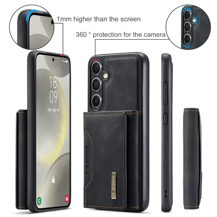 For Samsung Galaxy S24 5G DG.MING M2 Series 3-Fold Multi Card Bag + Magnetic Phone Case(Black)