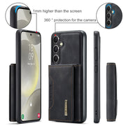 For Samsung Galaxy S24 5G DG.MING M2 Series 3-Fold Multi Card Bag + Magnetic Phone Case(Black)