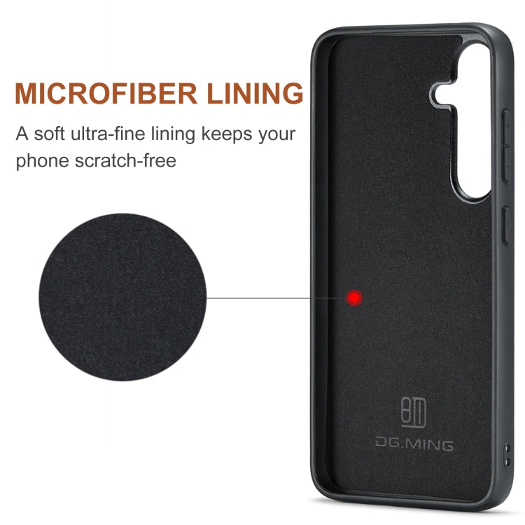 For Samsung Galaxy S24 5G DG.MING M2 Series 3-Fold Multi Card Bag + Magnetic Phone Case(Red)