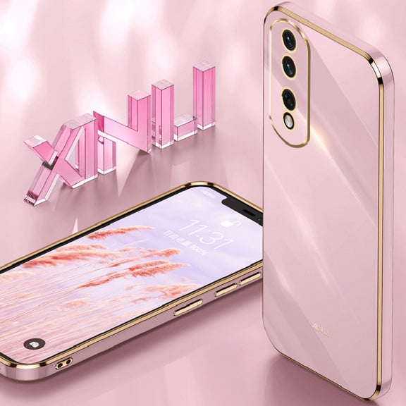For Honor 90 Pro XINLI Straight Edge 6D Electroplate TPU Phone Case(Black)