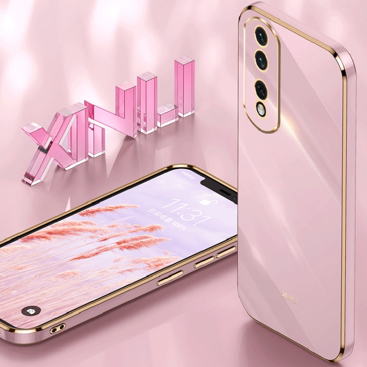 For Honor 90 Pro XINLI Straight Edge 6D Electroplate TPU Phone Case(Black)
