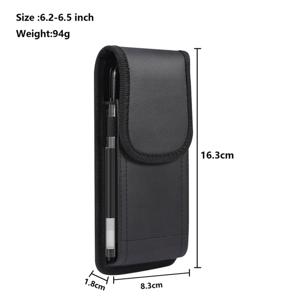 For 6.2 inch-6.5 inch Universally Litchi Texture Phone Carrying Pouch
