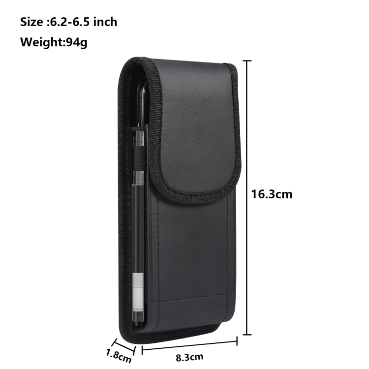 For 6.2 inch-6.5 inch Universally Litchi Texture Phone Carrying Pouch