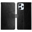 For Xiaomi Redmi 12 4G Global Y-shaped Pattern Flip Leather Phone Case(Black) - Xiaomi Cases by PMC TechLife | Online Shopping South Africa | PMC TechLife | Buy Now Pay Later Mobicred