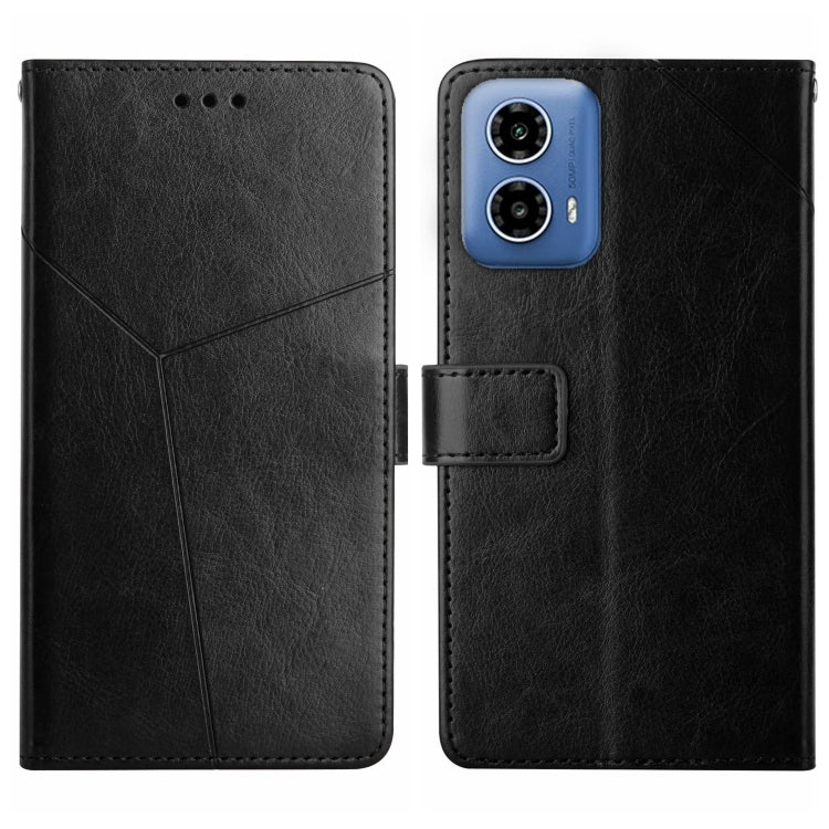 For Xiaomi Redmi 13C 5G Y-shaped Pattern Flip Leather Phone Case(Black)