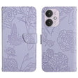 For Xiaomi Redmi 13C 5G Skin Feel Butterfly Embossed Flip Leather Phone Case(Purple) - 13C Cases by PMC TechLife | Online Shopping South Africa | PMC TechLife | Buy Now Pay Later Mobicred