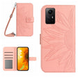 For Xiaomi Redmi Note 12S Skin Feel Sun Flower Embossed Flip Leather Phone Case with Lanyard(Pink) - Xiaomi Cases by PMC TechLife | Online Shopping South Africa | PMC TechLife | Buy Now Pay Later Mobicred