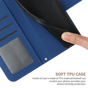 For Xiaomi 14 Skin Feel Sun Flower Embossed Flip Leather Phone Case with Lanyard(Dark Blue)