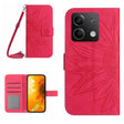 For Xiaomi Redmi Note 13 4G Global Skin Feel Sun Flower Embossed Flip Leather Phone Case with Lanyard(Rose Red) - Note 13 Cases by PMC TechLife | Online Shopping South Africa | PMC TechLife | Buy Now Pay Later Mobicred