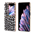 For OPPO Find N2 Flip Nano Plating Leopard Texture Phone Case(Silver Leopard) - Find N2 Flip Cases by PMC TechLife | Online Shopping South Africa | PMC TechLife | Buy Now Pay Later Mobicred
