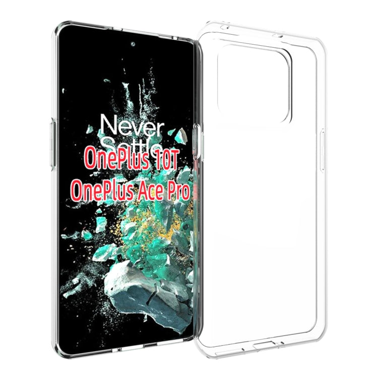 For OnePlus 10T 5G Water-resistant Texture TPU Phone Case(Transparent)