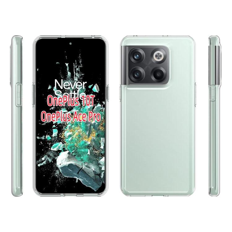 For OnePlus 10T 5G Water-resistant Texture TPU Phone Case(Transparent)
