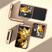 For OPPO Find N3 Flip Genuine Minol Nano Plating Phone Case(Black)