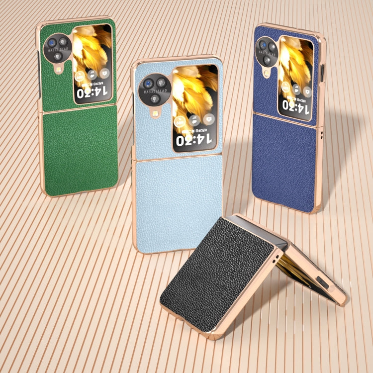 For OPPO Find N3 Flip Genuine Minol Nano Plating Phone Case(Black)