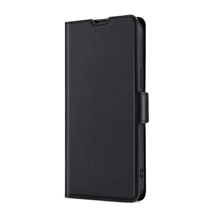 For Nokia C12 Ultra-thin Voltage Side Buckle Horizontal Flip Leather Phone Case(Black)
