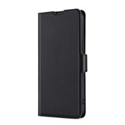For Nokia C12 Ultra-thin Voltage Side Buckle Horizontal Flip Leather Phone Case(Black)