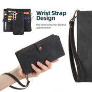 For Samsung Galaxy S20 FE Zipper Wallet Detachable MagSafe Leather Phone Case(Black)