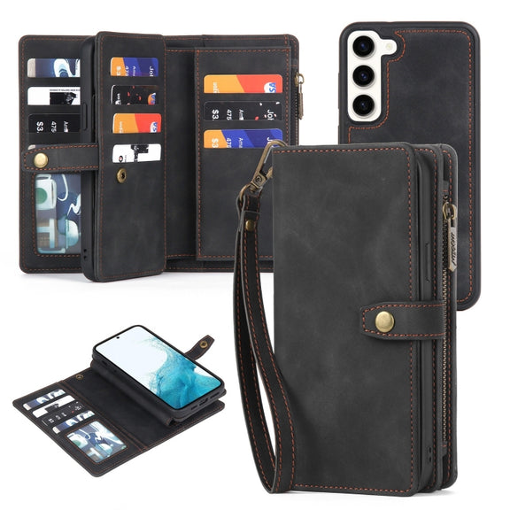 For Samsung Galaxy A33 5G Zipper Wallet Detachable MagSafe Leather Phone Case(Black)